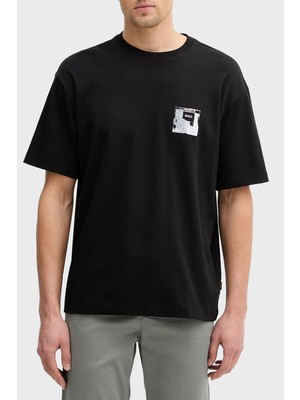 Boss Baskılı Pamuklu Relaxed Fit Bisiklet Yaka T Shirt Erkek T Shirt 50556032 001