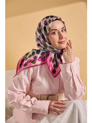 Silk Home Twill Ipek Eşarp Noiré Pembe 90X90