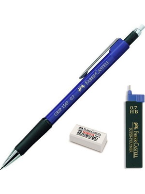 Faber-Castell Faber Grip II 0.7 Uçlu Kalem Seti Lacivert Ergonomik Tasarım ve Kaymaz Yüzey