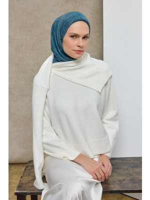 Silk Home Tencel Monare Eşarp Etnik Desen Mavi 90X90