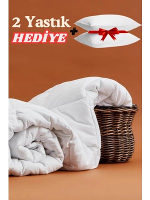 Sultan Halı Microfiber Biyeli Çift Kişilik Yorgan 195X215 + 2  Yastık Hediye !