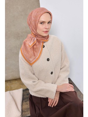 Silk Home Tencel Monare Eşarp Etnik Desen Turuncu 90X90