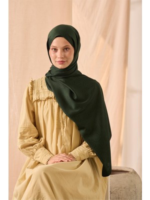 Silk Home Deluxe Şal Zümrüt Jakarlı Tok Duruşlu Viskon Karışımlı 75X190
