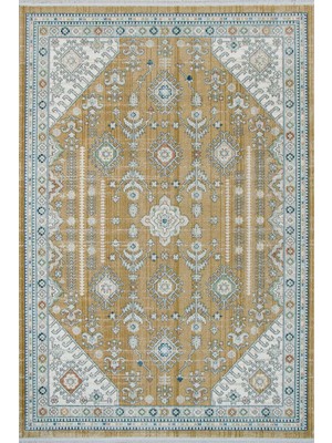 Sofia, Vintage Desenli Sanatsal Cross Dokuma Salon ve Oturma Odası Halısı