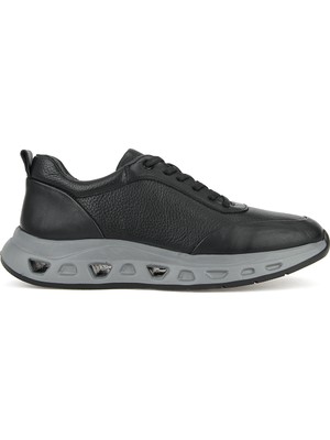 Ziya, Erkek Hakiki Deri Sneaker 1611053Z1801 Siyah