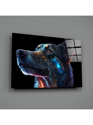 İnsigneart Insigne Art Design Uzay Köpeği Cam Tablo || Tasarımcı Koleksiyonu