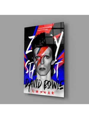 İnsigneart David Bowie Cam Tablo || Tasarımcı Koleksiyonu