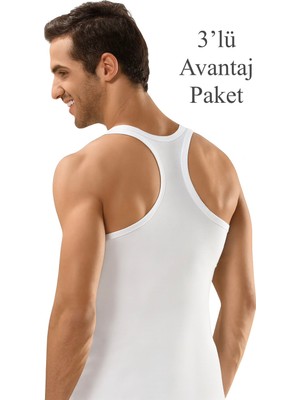 ByDon Erkek Sporcu Ribana Rombo Atlet %100 Pamuk