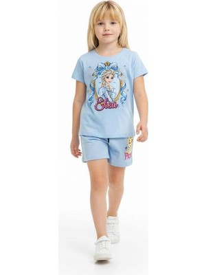 Miniko Kids Kız Çocuk Elsa Modelli Pamul Şortlu Takım