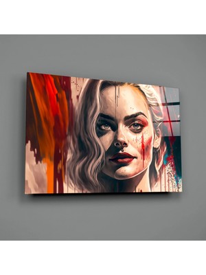 İnsigneart Insigne Art Design Harley Quinn Cam Tablo || Tasarımcı Koleksiyonu