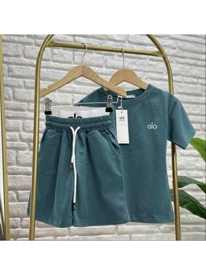 Butik Kız Çocuk Pamuklu Şortlu 2'li Alt - Üst Takım