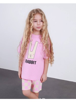 Miniko Kids Kız Çocuk Rabit Tavşan Modelli Pamul Şortlu Takım