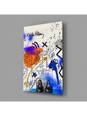 İnsigneart Insigne Art Design Keith Haring'in Tarzı Cam Tablo || Tasarımcı Koleksiyonu