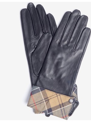 Barbour Lady Jane Leather Eldiven BK11 Black With