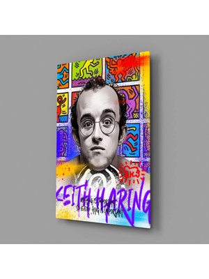 İnsigneart Insigne Art Design Keith Haring Cam Tablo || Tasarımcı Koleksiyonu