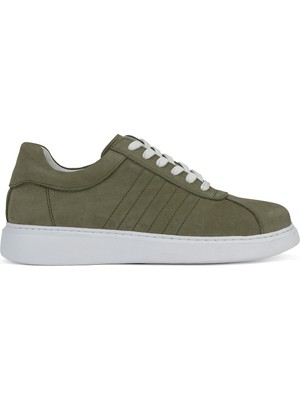 Ziya, Erkek Hakiki Deri Sneaker 1611066Z2880 Haki