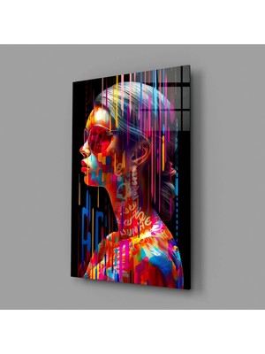İnsigneart Insigne Art Design Renklerdeki Güzellik Cam Tablo || Tasarımcı Koleksiyonu