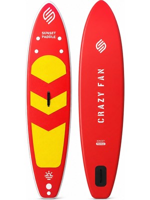 Greenmall Crazy Fan Sarı Kırmızı Şişme SUP Board / Paddle Board 320 cm
