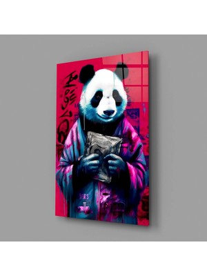 İnsigneart Panda Cam Tablo || Tasarımcı Koleksiyonu