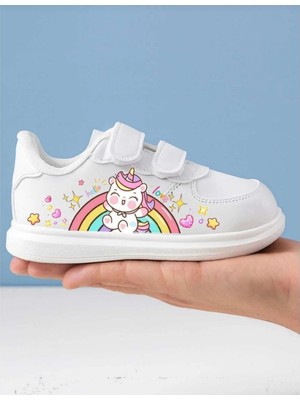 Archie Pet Kız Çocuk Renkli Rainbowy Midilli Baskılı Spor Ayakkabı