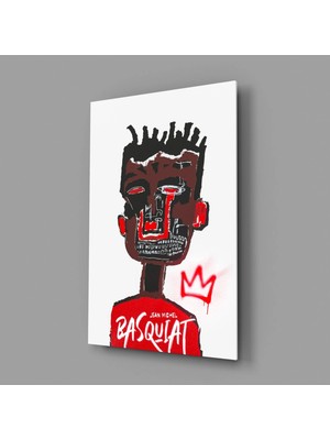 İnsigneart Jean-Michel Basquiat'nın Tarzı Cam Tablo || Tasarımcı Koleksiyonu
