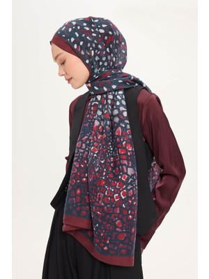 Silk Home Tencel Monare Şal Bordo Taş Desen 75X195