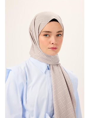 Silk Home Pamuk Polyester Liva Şal Gümüş Dokulu Nefes Alan Doğal Yapılı 90X200