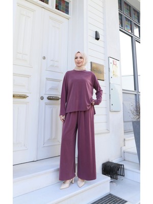 Nisum Moda Sedef Tensel Pantolonlu Takım