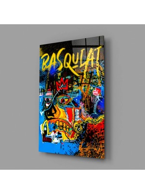 İnsigneart Insigne Art Design Jean-Michel Basquiat'nın Tarzı Cam Tablo || Tasarımcı Koleksiyonu
