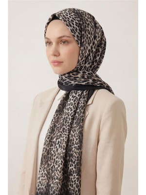 Silk Home Leopar Desen Pamuklu Krem 90X200 Soft Şal