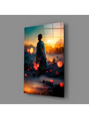 İnsigneart Gün Batımına Doğru Cam Tablo || Tasarımcı Koleksiyonu