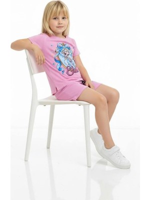 Miniko Kids Kız Çocuk Elsa Modelli Pamul Şortlu Takım
