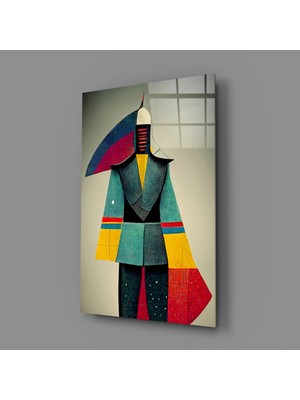 İnsigneart Insigne Art Design Renkli Adam Cam Tablo || Tasarımcı Koleksiyonu