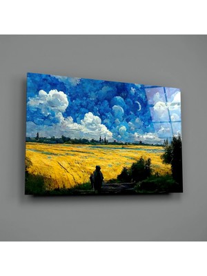 İnsigneart Bulutlu Gün Camı Cam Tablo || Tasarımcı Koleksiyonu
