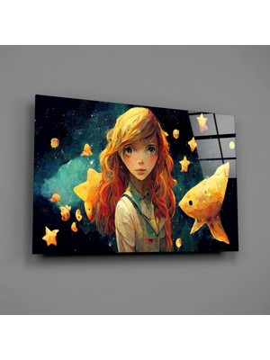 İnsigneart Insigne Art Design Uzay Akvaryumu Cam Tablo || Tasarımcı Koleksiyonu