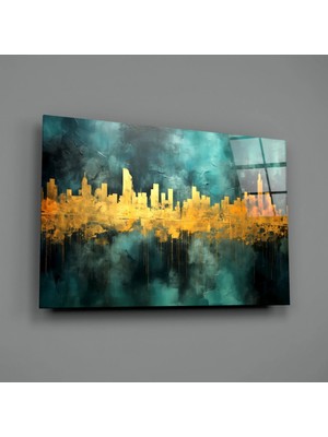 İnsigneart Insigne Art Design Şehir Silüeti Cam Tablo || Tasarımcı Koleksiyonu