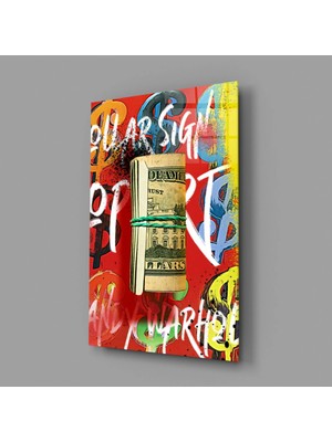 İnsigneart Insigne Art Design Andy Warhol ve Bankroll Cam Tablo || Tasarımcı Koleksiyonu