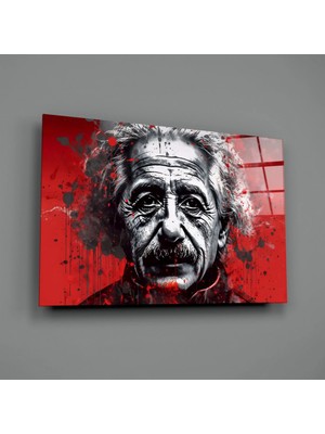 İnsigneart Einstein Cam Tablo || Tasarımcı Koleksiyonu