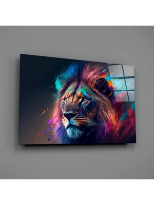 İnsigneart Insigne Art Design Aslanın Asaleti Cam Tablo || Tasarımcı Koleksiyonu