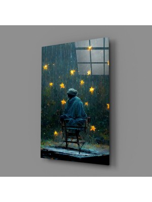 İnsigneart Yıldız Yağmuru Cam Tablo || Tasarımcı Koleksiyonu