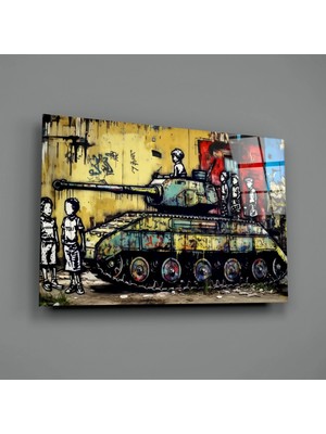 İnsigneart Insigne Art Design Savaşın Çocukları Cam Tablo || Tasarımcı Koleksiyonu