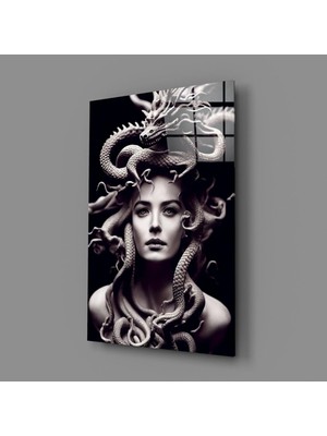 İnsigneart Medusa Cam Tablo || Tasarımcı Koleksiyonu