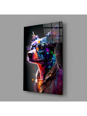 İnsigneart Köpek Vogue Cam Tablo || Tasarımcı Koleksiyonu