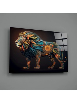 İnsigneart Insigne Art Design Aslan Cam Tablo || Tasarımcı Koleksiyonu