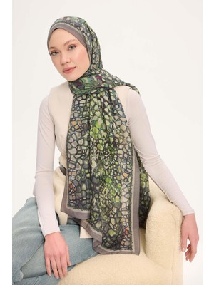Silk Home Tencel Monare Gri Taş Desen 75X195