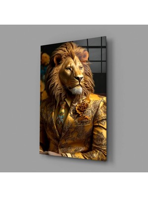 İnsigneart Insigne Art Design Aslan Vogue Cam Tablo || Tasarımcı Koleksiyonu
