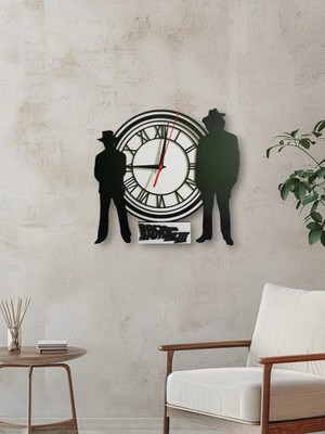 GHY Ahşap Dekoratif Geleceğe Dönüş Duvar Saati (Back To The Future)