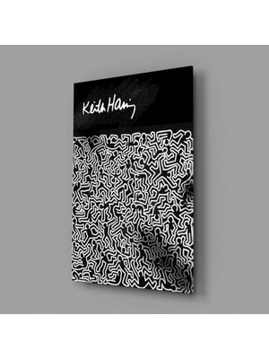 İnsigneart Insigne Art Design Keith Haring'in Tarzı Cam Tablo || Tasarımcı Koleksiyonu
