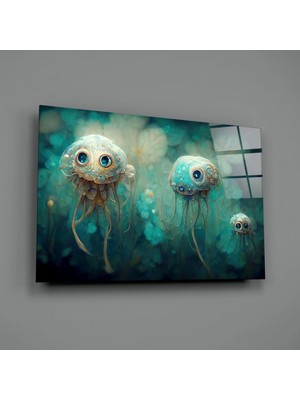 İnsigneart Insigne Art Design Jöle Gözler Cam Tablo || Tasarımcı Koleksiyonu