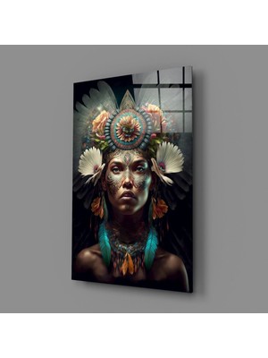 İnsigneart Insigne Art Design Çiçek Hükümdarı Cam Tablo || Tasarımcı Koleksiyonu